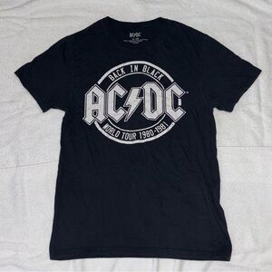 Vintage AC/DC Black Graphic T-Shirt World Tour 1980-1981